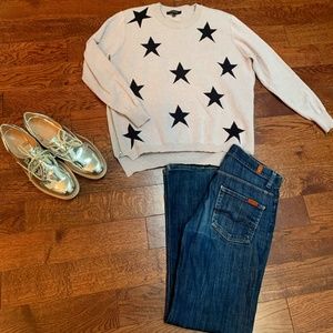 Lavender and black star sweater